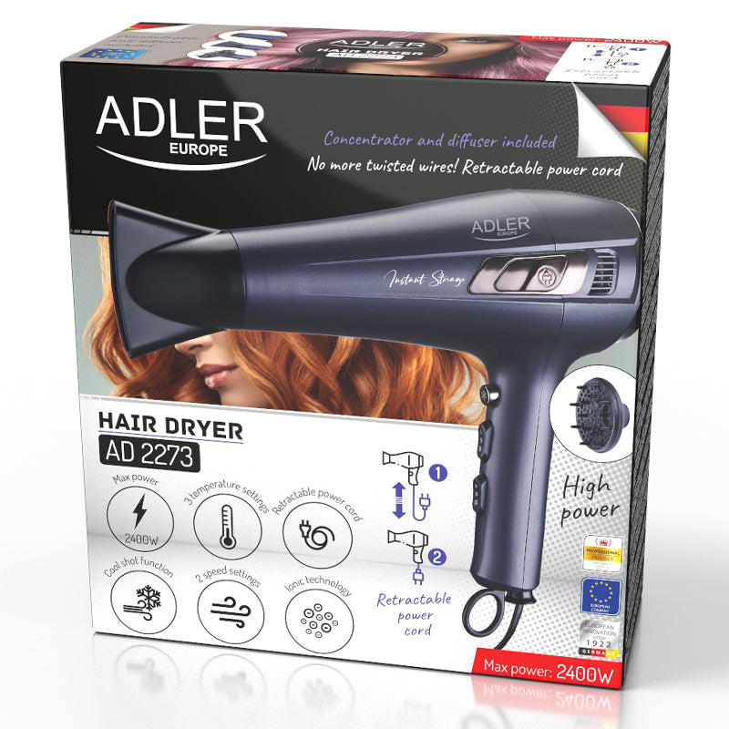 Uscator Par Cablu Retractabil 2400W