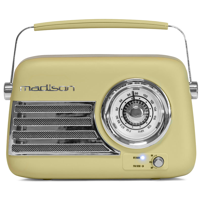 RADIO FM PORTABIL NOSTALGIA 15W CU FUNCTIE BLUETOOTH/AUX -OLIVE