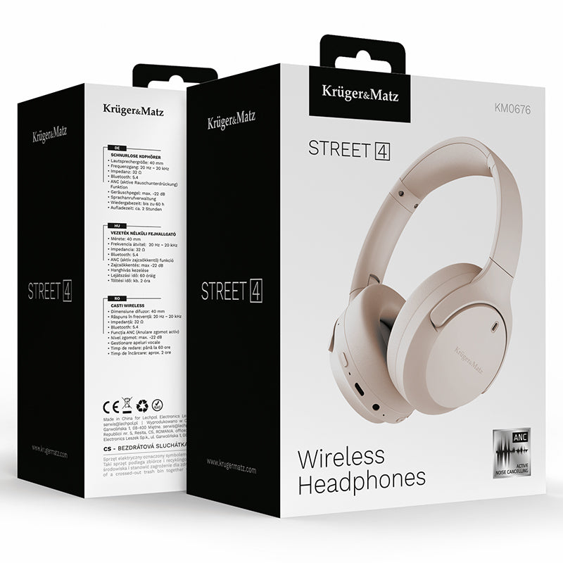 CASTI WIRELESS CU ANC STREET 4 KRUGER&MATZ  KM0676-BG