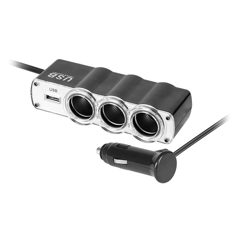 Splitter Bricheta Auto X3 cu USB si Cablu