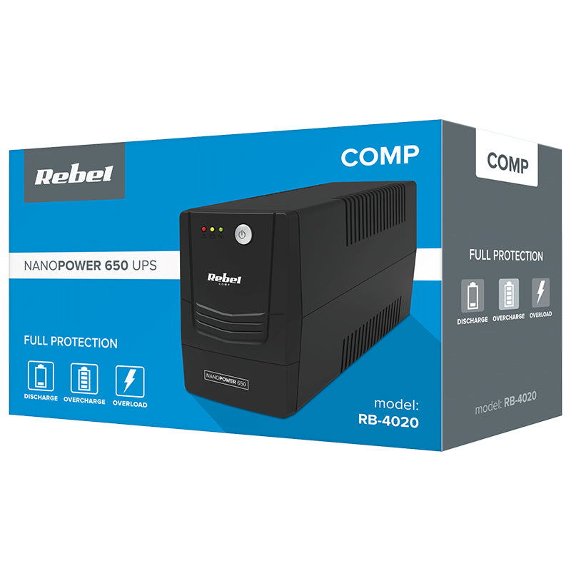 UPS OFFLINE NANOPOWER 650 (650VA/360W) REBEL
