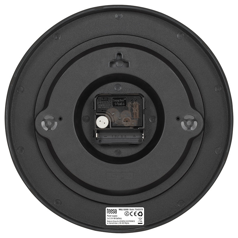 Ceas Perete 25cm Negru