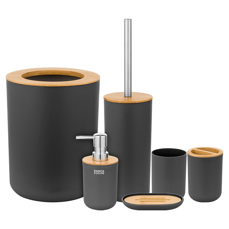 Set 6 Accesorii Baie Negru