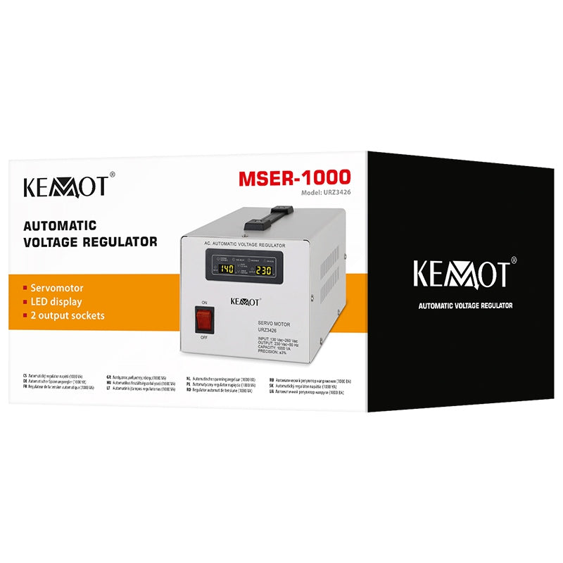 STABILIZATOR TENSIUNE SERVOMOTOR 1000VA KEMOT