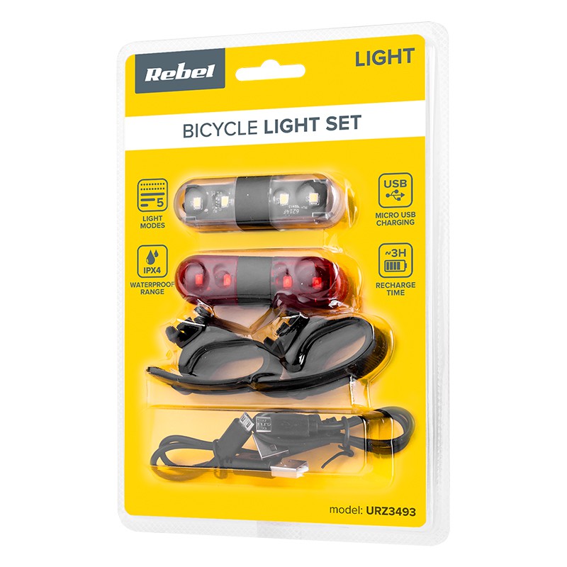 Set Iluminat Bicicleta Fata Spate USB